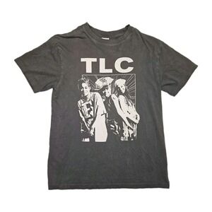 TLC Music Group Graphic T-Shirt Grey Short Sleeve‎ Crew Neck Size XS
